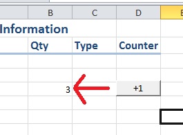 counter button excel for mac